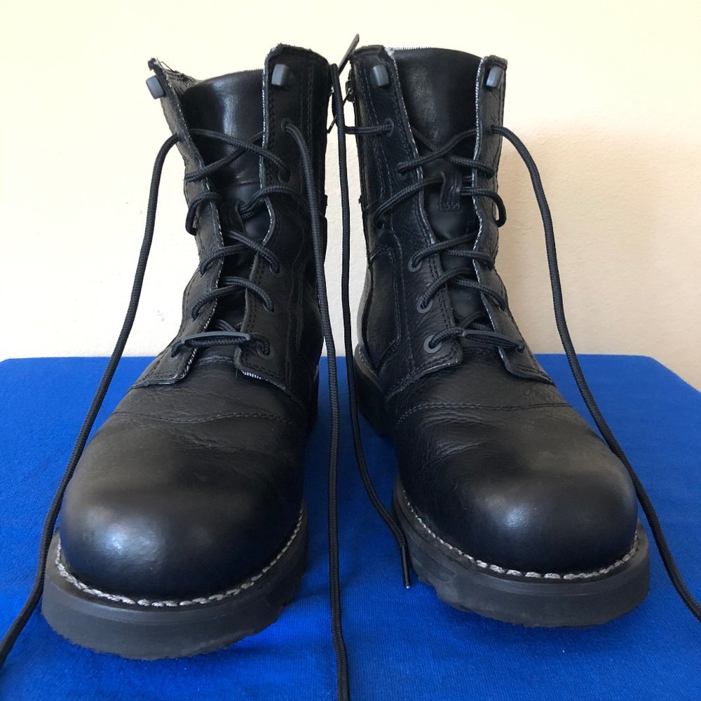 Black Harley Davidson Motorcycle Boots